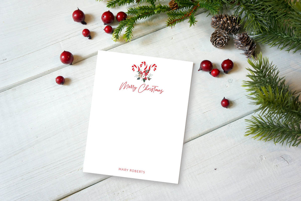 Candy Canes Custom Notepad