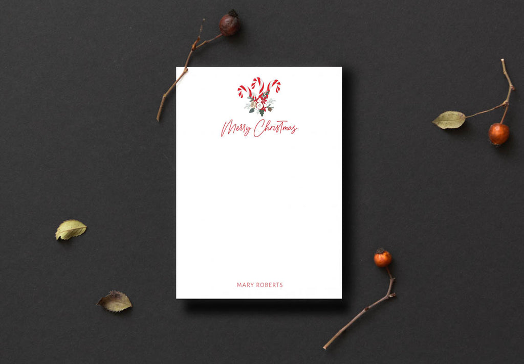 Candy Canes Custom Notepad