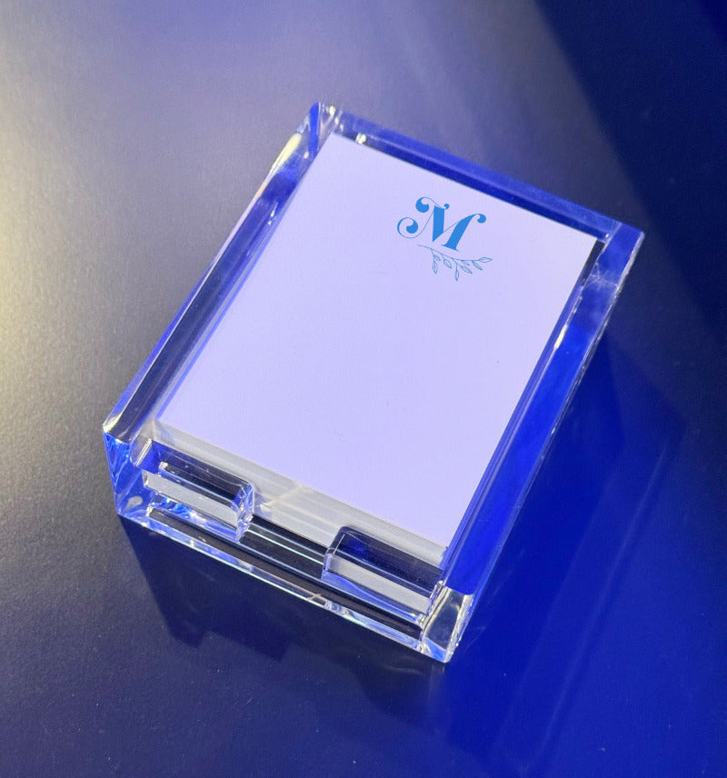 Desk Notepad with Clear Acrylic Holder | Julie Bluet