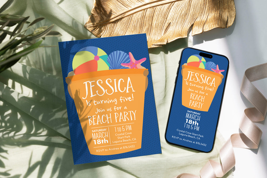 Beach Party Digital Invitation