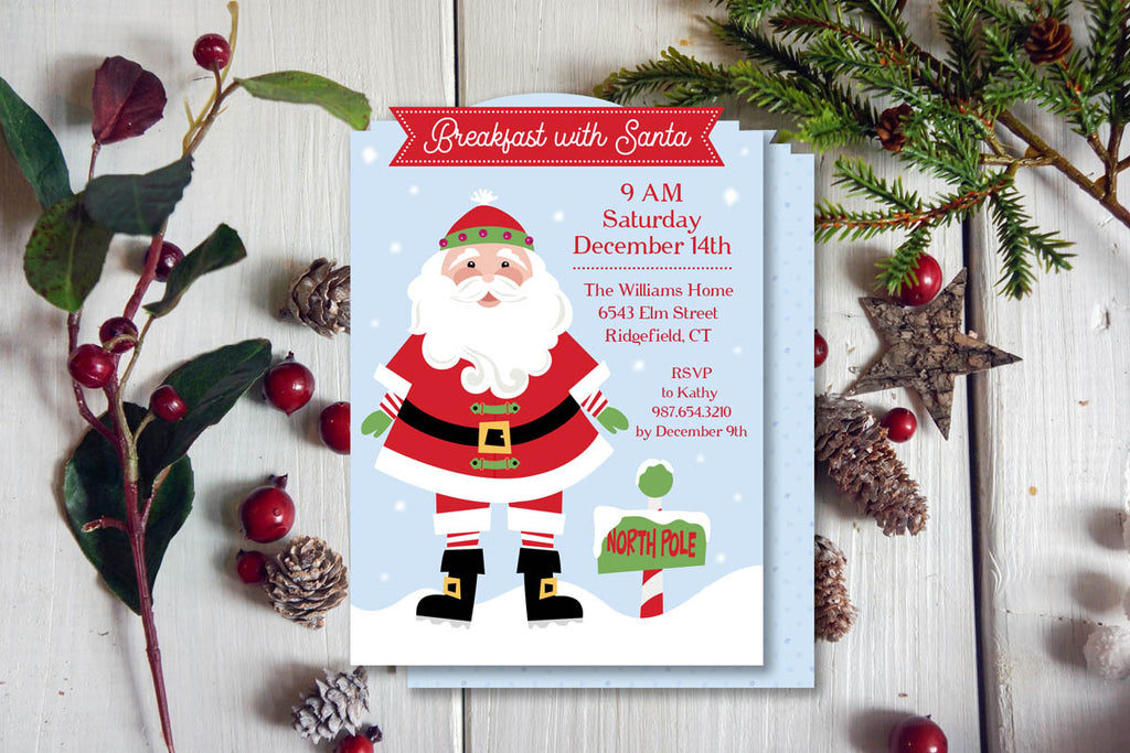 Breakfast with Santa North Pole Invite