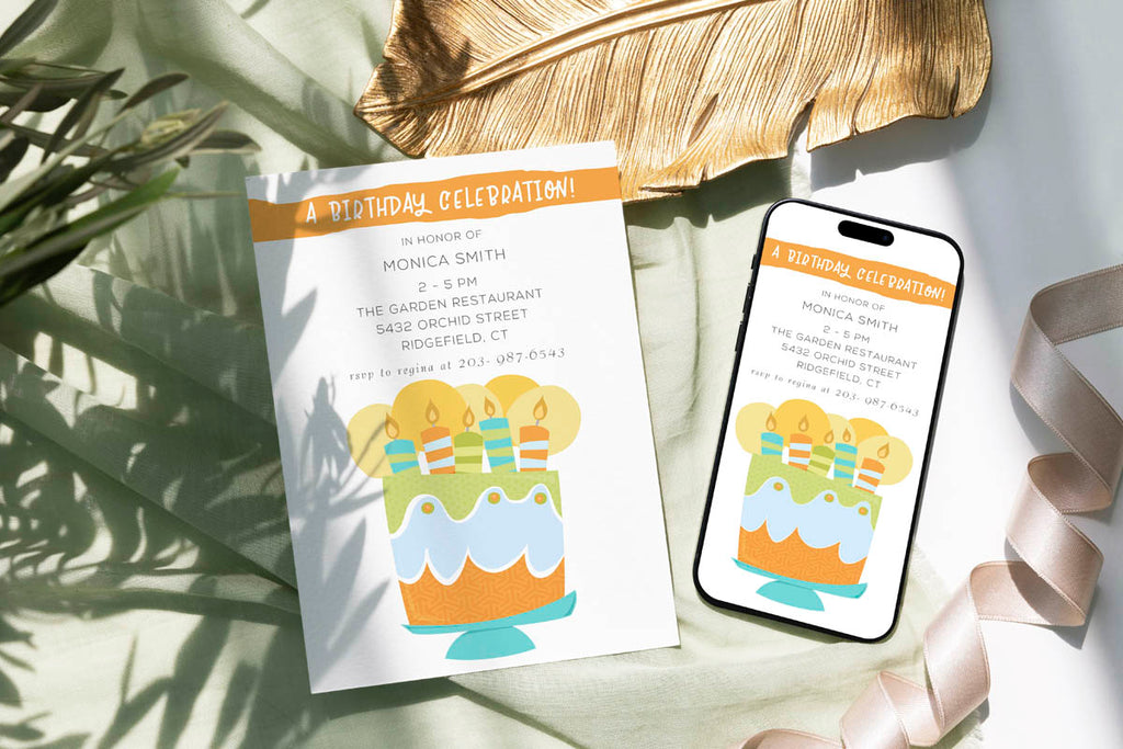 Bright Cake Digital Invite