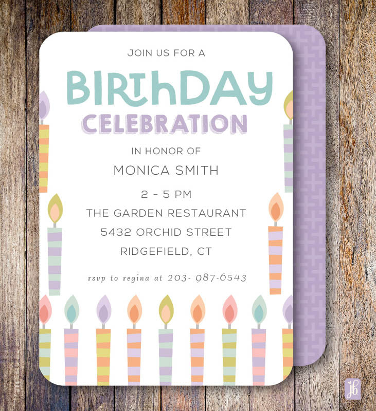 Candle Wishes Party Invite