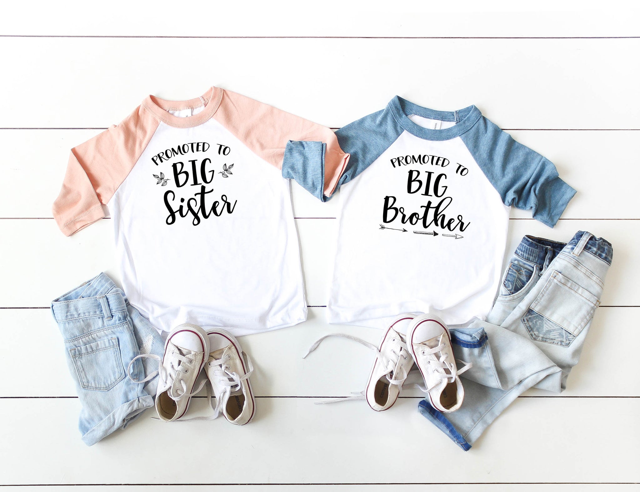 Promoted to Big Sister or Big Brother Raglan – Julie Bluet