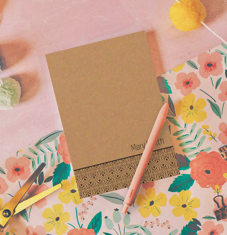 Ornament Kraft Brown Paper Notepad