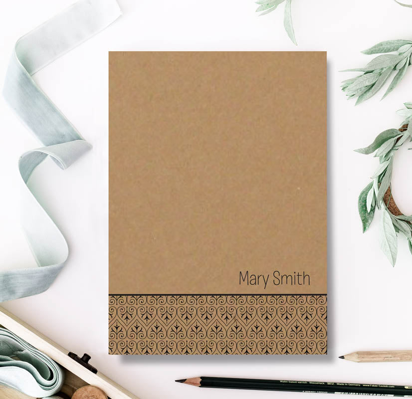 Ornament Kraft Brown Paper Notepad