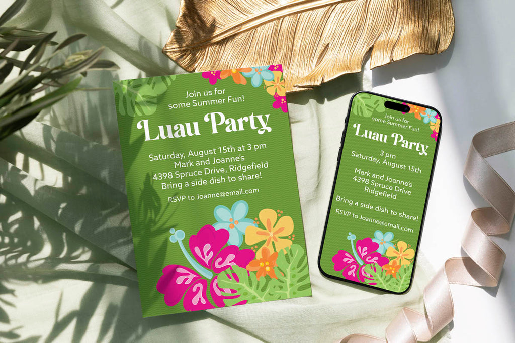 Luau Party Digital Invite