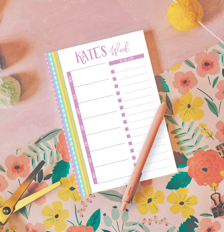 Multi Stripe Planner Note Pad