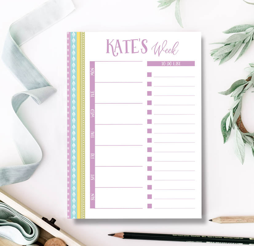 Multi Stripe Planner Note Pad