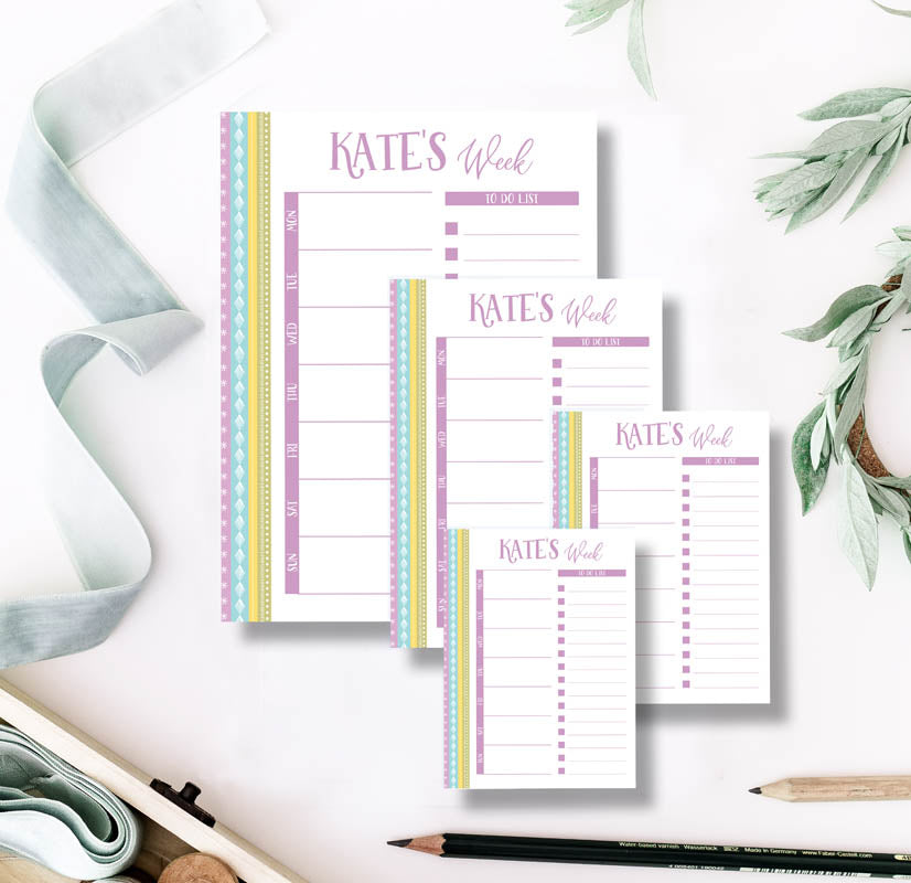 Multi Stripe Planner Note Pad Set