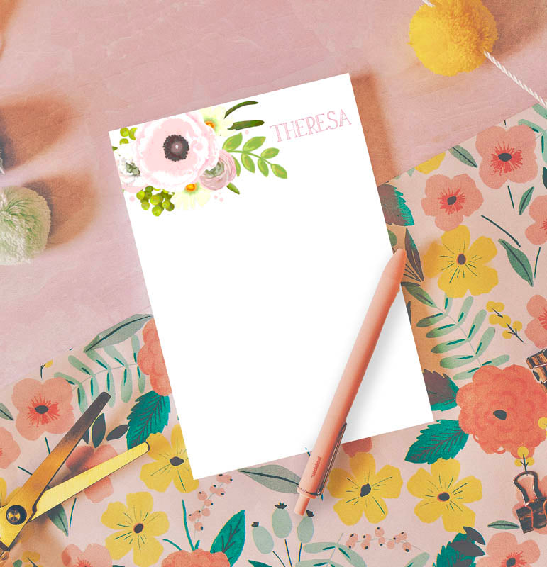 Pink Poppies Notepad