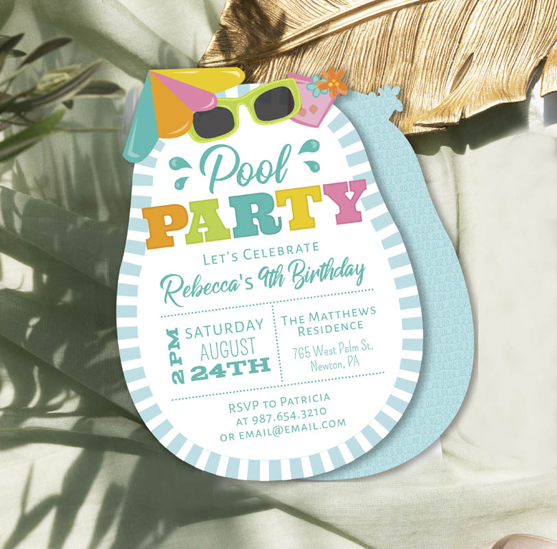 Birthday Pool Party Invitation