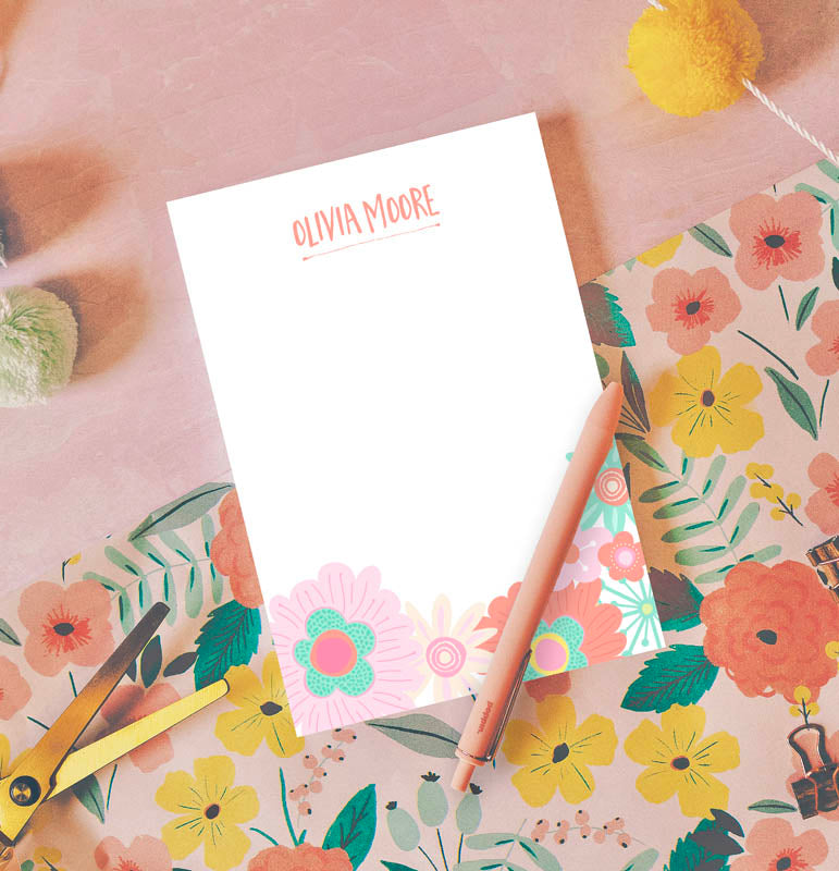 Posie Garden Floral Notepad