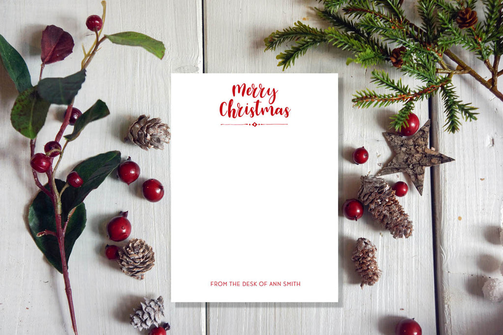 Merry Christmas Custom Notepad