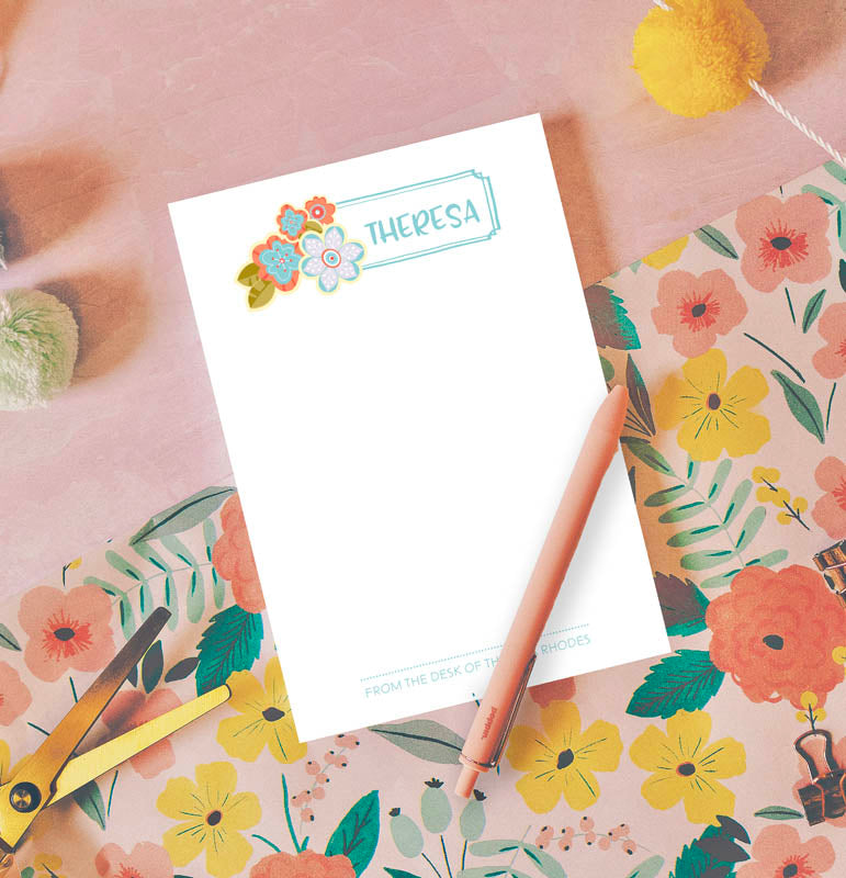 Sunflower Bouquet Custom Notepad