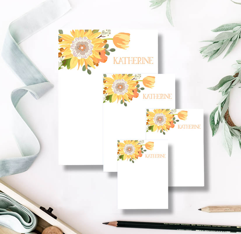 Sunflower and Tulips Notepad Set