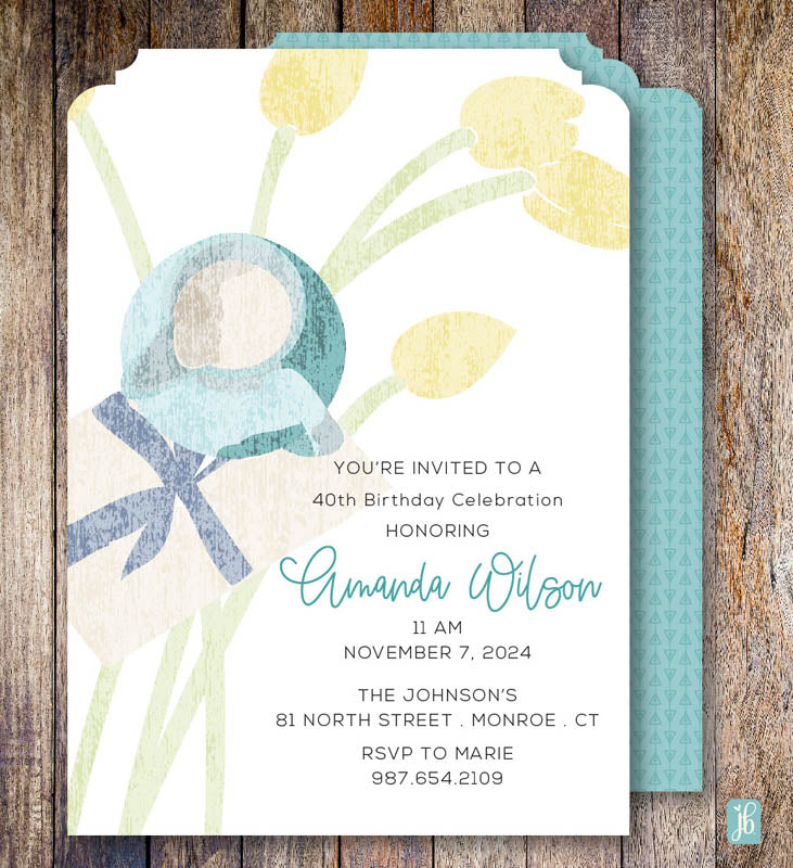 Tea and Tulips Party Invite