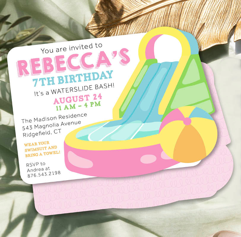 Water Slide Party Invitation