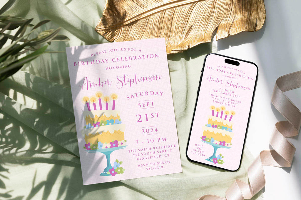 Yellow Cake Digital Invite