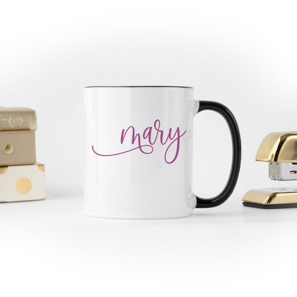 Swash Script Custom Mug