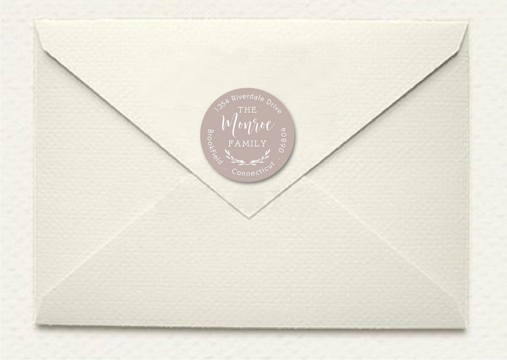 Dusty Rose Return Address Labels